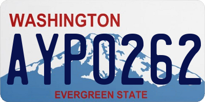 WA license plate AYP0262