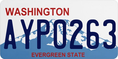 WA license plate AYP0263