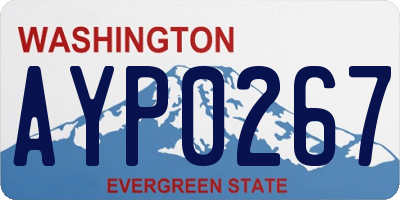 WA license plate AYP0267