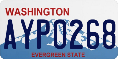 WA license plate AYP0268