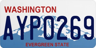 WA license plate AYP0269