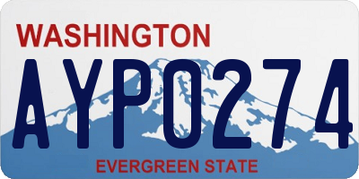 WA license plate AYP0274