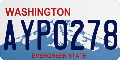 WA license plate AYP0278