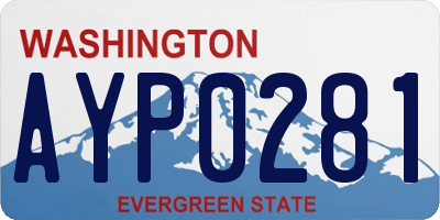 WA license plate AYP0281