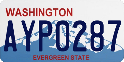 WA license plate AYP0287
