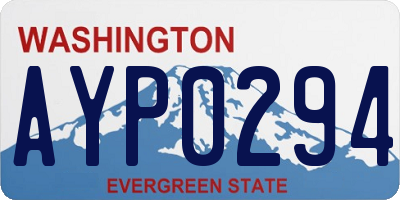 WA license plate AYP0294