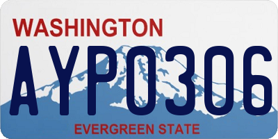 WA license plate AYP0306