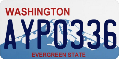 WA license plate AYP0336