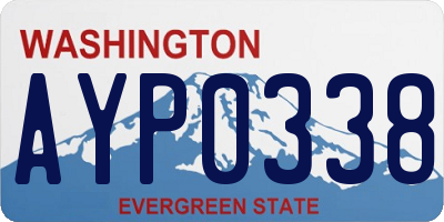 WA license plate AYP0338