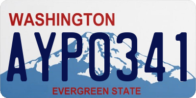 WA license plate AYP0341