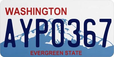 WA license plate AYP0367