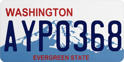WA license plate AYP0368