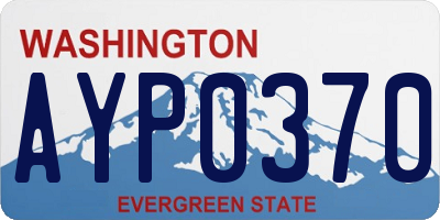 WA license plate AYP0370