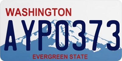 WA license plate AYP0373