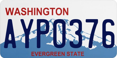 WA license plate AYP0376