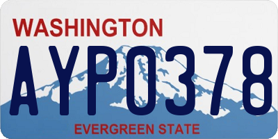 WA license plate AYP0378