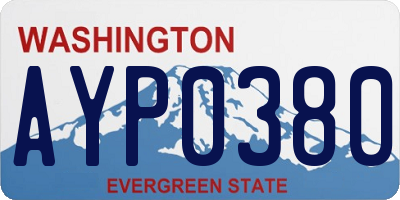 WA license plate AYP0380