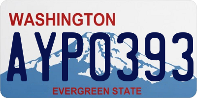 WA license plate AYP0393