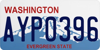WA license plate AYP0396