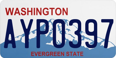 WA license plate AYP0397