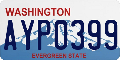 WA license plate AYP0399