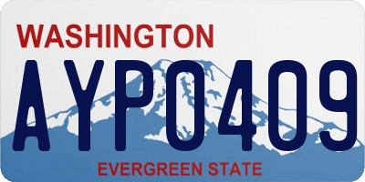 WA license plate AYP0409