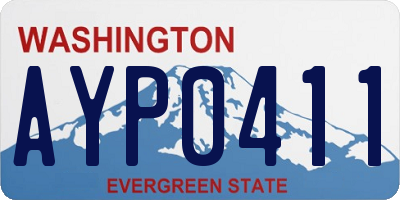 WA license plate AYP0411