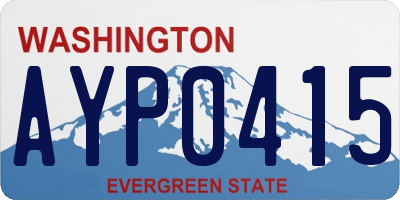 WA license plate AYP0415