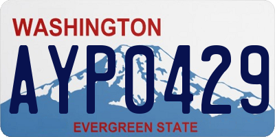WA license plate AYP0429
