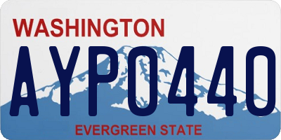 WA license plate AYP0440