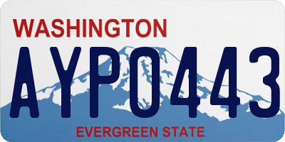 WA license plate AYP0443