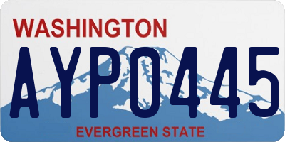 WA license plate AYP0445