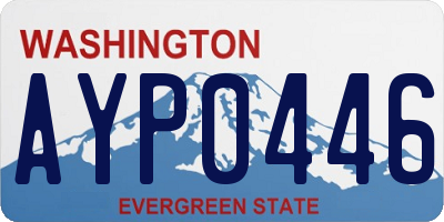WA license plate AYP0446