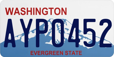 WA license plate AYP0452
