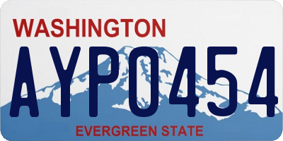 WA license plate AYP0454
