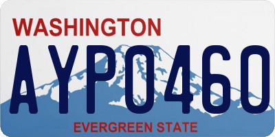 WA license plate AYP0460