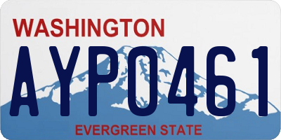 WA license plate AYP0461
