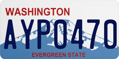 WA license plate AYP0470