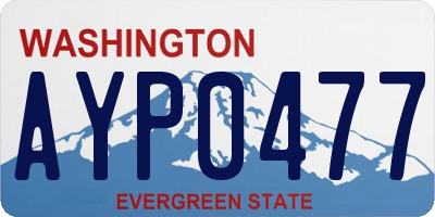 WA license plate AYP0477
