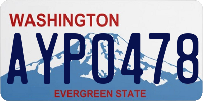 WA license plate AYP0478