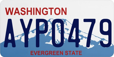 WA license plate AYP0479