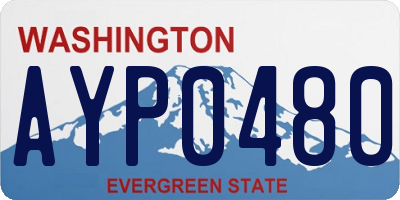 WA license plate AYP0480