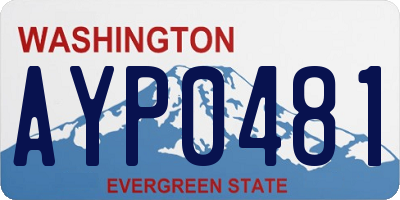 WA license plate AYP0481
