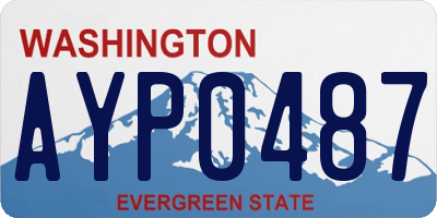 WA license plate AYP0487
