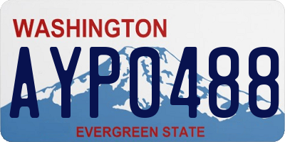 WA license plate AYP0488