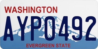 WA license plate AYP0492