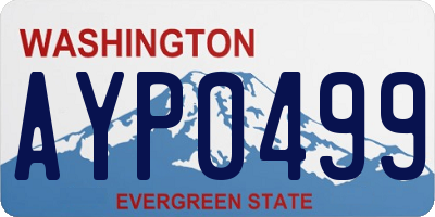 WA license plate AYP0499