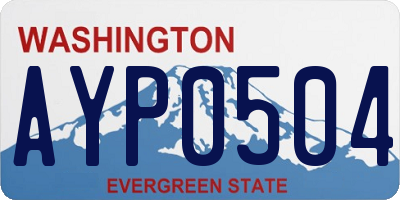 WA license plate AYP0504