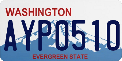 WA license plate AYP0510