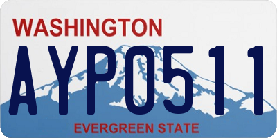 WA license plate AYP0511